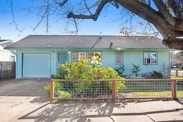 ranch-style house with a garage