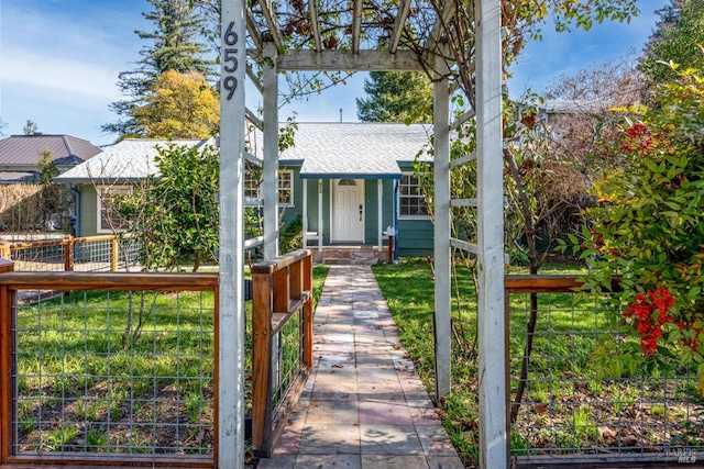 view of front of home