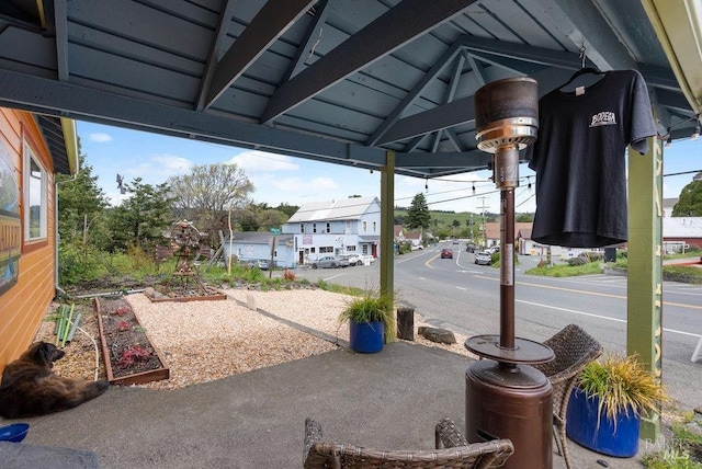 view of patio featuring a gazebo