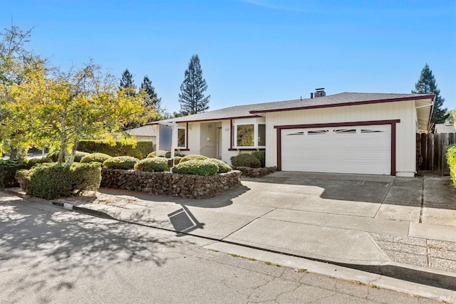 ranch-style house with a garage