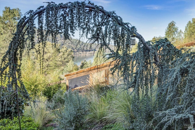 mountain view with a water view