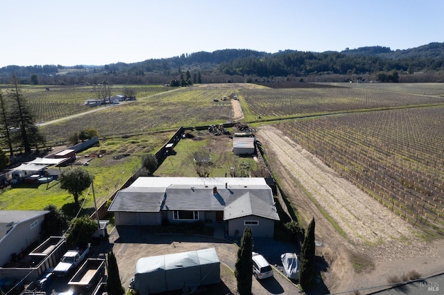 bird's eye view featuring a rural view