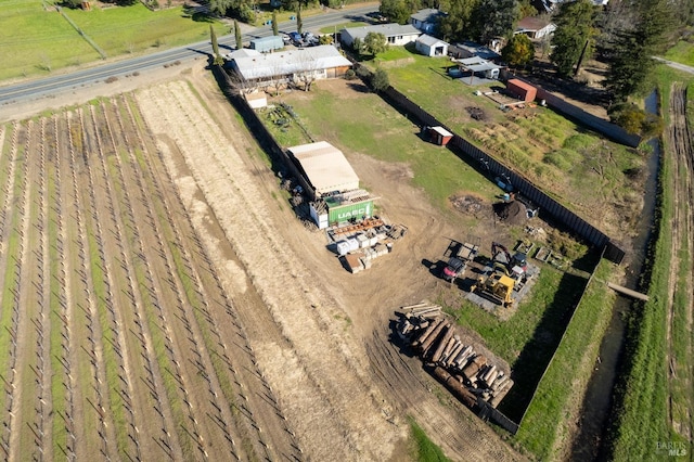 aerial view with a rural view