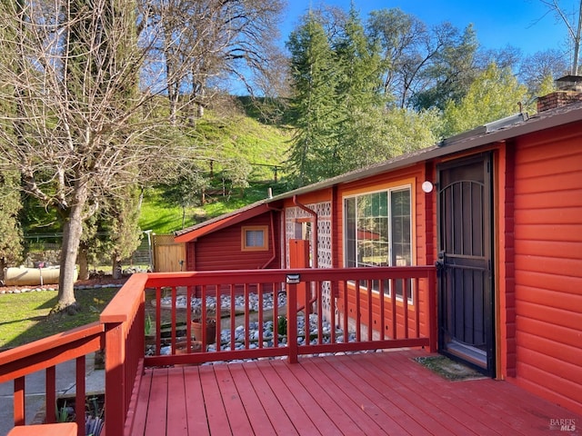 view of wooden deck