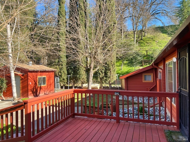 view of wooden terrace