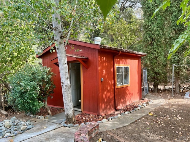 view of shed