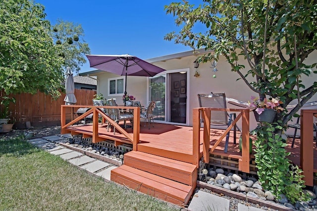 view of wooden terrace