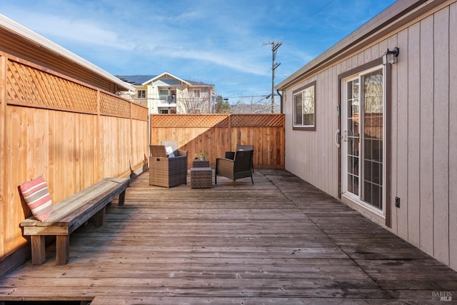 deck with outdoor lounge area