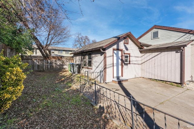 rear view of house with a patio area