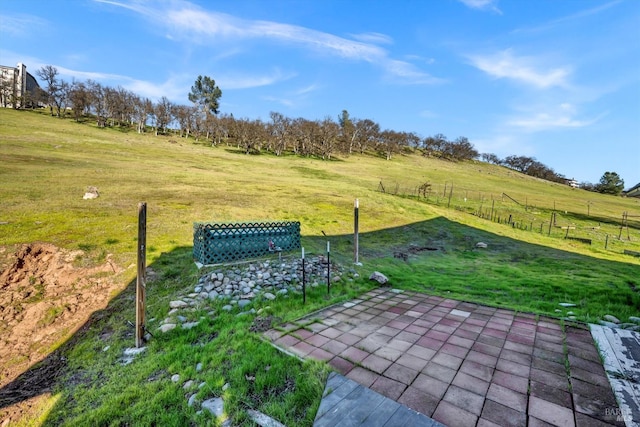 exterior space with a rural view