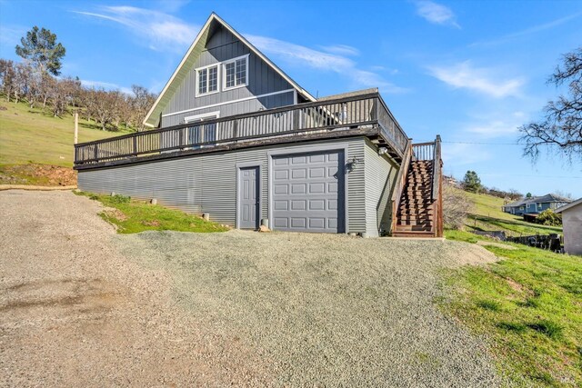 exterior space with a mountain view