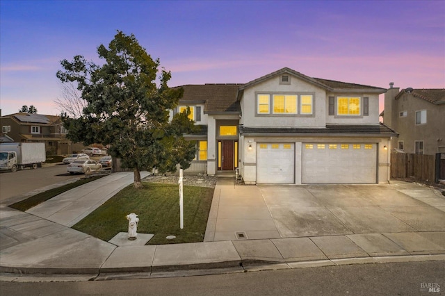 front facade featuring a garage