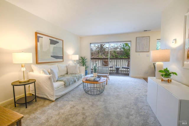 view of carpeted living room