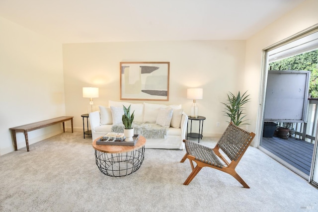 view of carpeted living room