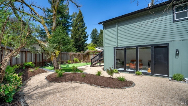 view of yard with a patio area