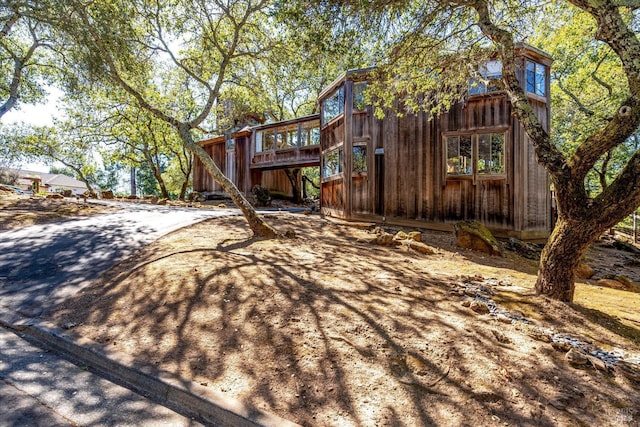 exterior space with a wooden deck