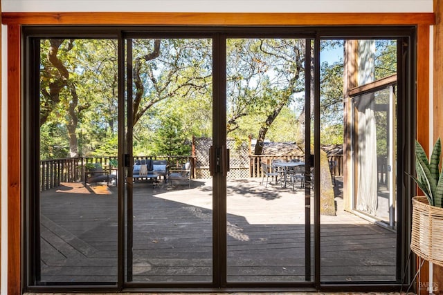 doorway to outside with plenty of natural light