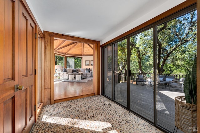 doorway to outside with a healthy amount of sunlight