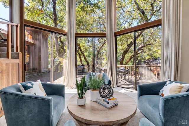 view of sunroom / solarium