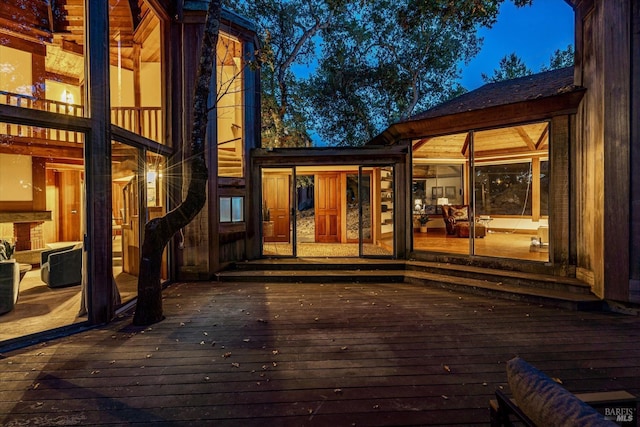 view of wooden terrace