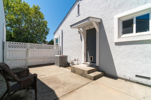 view of patio / terrace featuring cooling unit