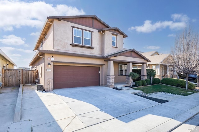 craftsman-style home featuring a garage