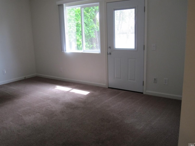 interior space featuring carpet flooring