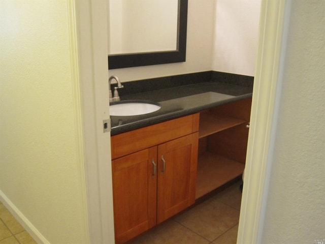 bathroom featuring vanity and tile patterned floors