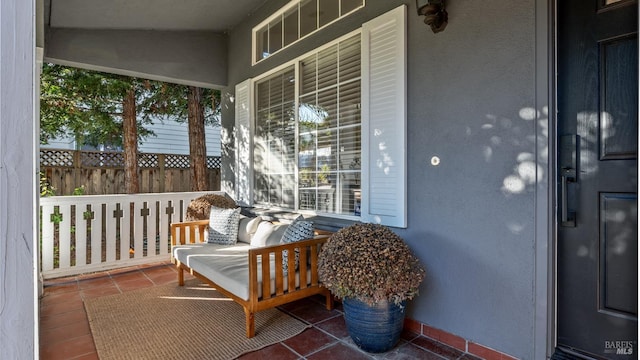 exterior space with covered porch