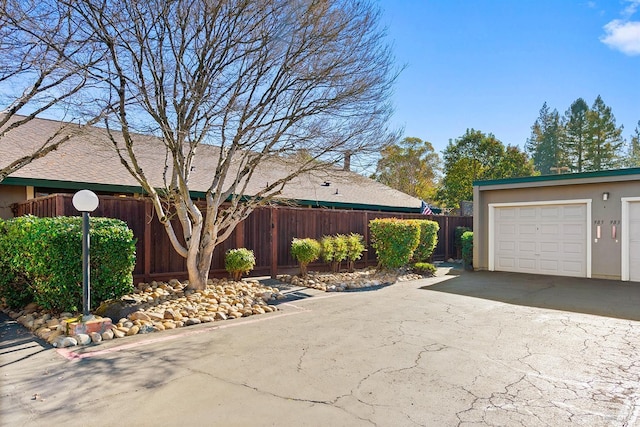 view of home's exterior featuring a garage