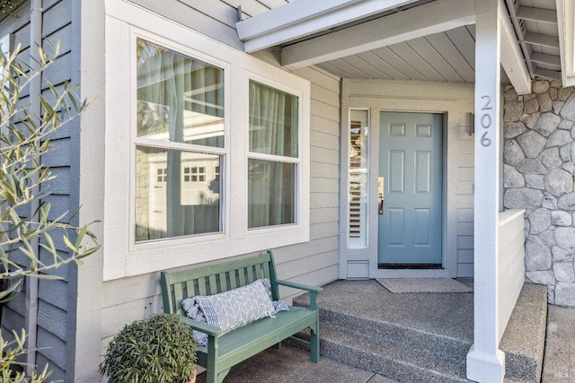 view of doorway to property