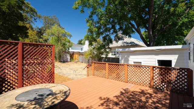 view of wooden deck