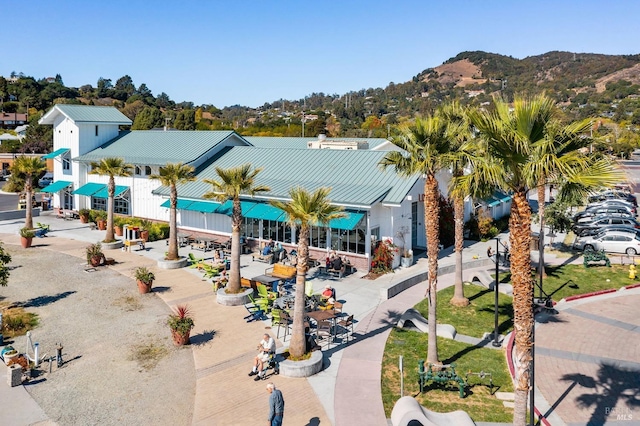 exterior space with a mountain view