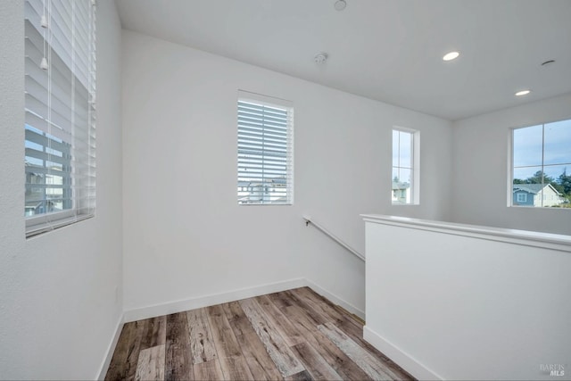 empty room featuring light wood-type flooring