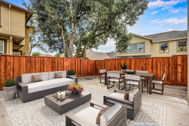 view of patio / terrace featuring outdoor lounge area