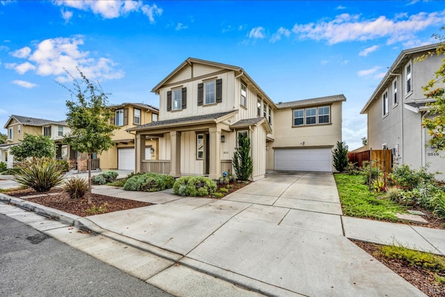 view of front of house featuring a garage