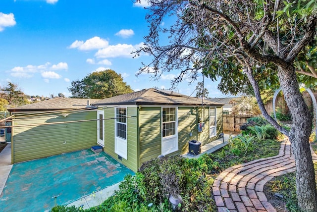 view of property exterior featuring a patio