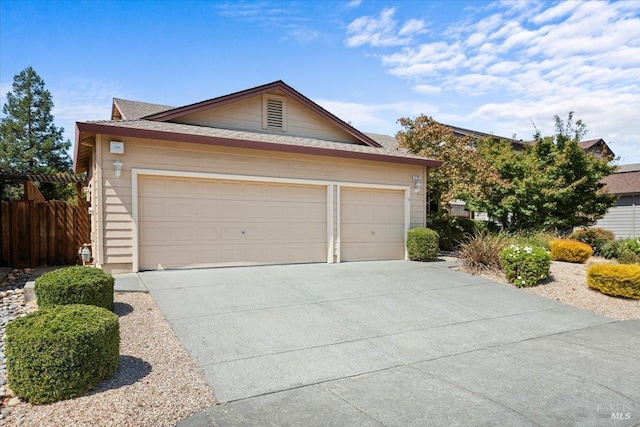 view of front facade with a garage