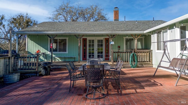 exterior space with a patio area and french doors