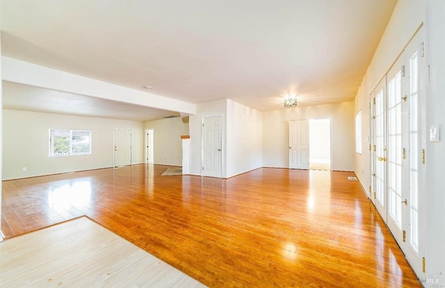 empty room featuring light wood-type flooring