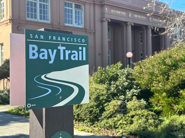 view of community sign