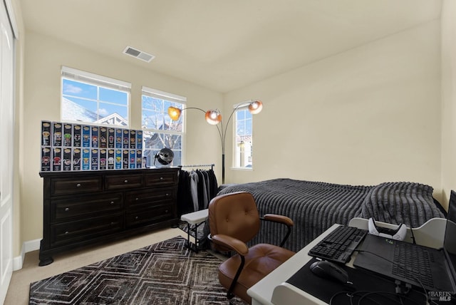 view of carpeted bedroom