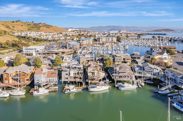 1300 Quarry Ct Unit 213, Richmond, CA 94801 - aerial view featuring a water and mountain view and a residential view