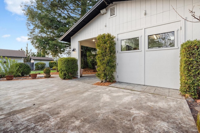 view of property exterior featuring a patio area