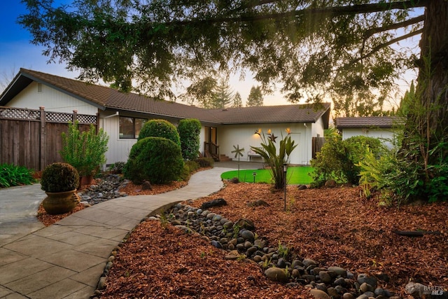 view of ranch-style home