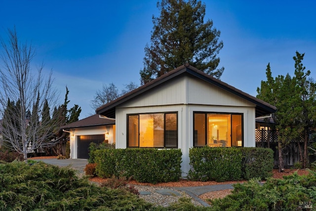 view of front of home featuring a garage