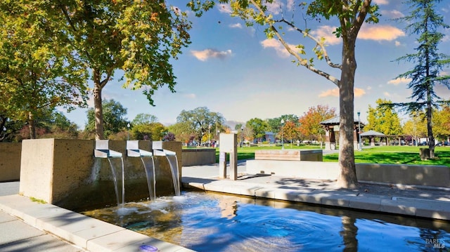 view of pool featuring a gazebo