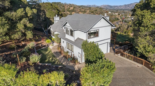 exterior space featuring a mountain view