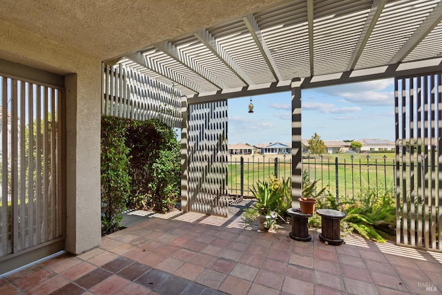 view of patio / terrace featuring a pergola