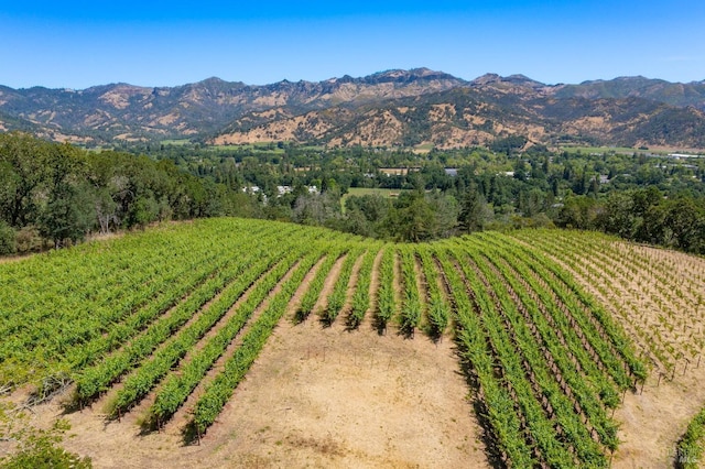 property view of mountains featuring a rural view